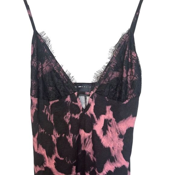 NWOT ASOS Women's Cami Lace Bust Mini Dress in Animal Print Size 4 - Picture 2 of 7